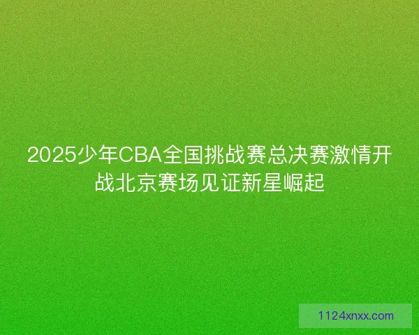 2025少年CBA全国挑战赛总决赛激情开战北京赛场见证新星崛起